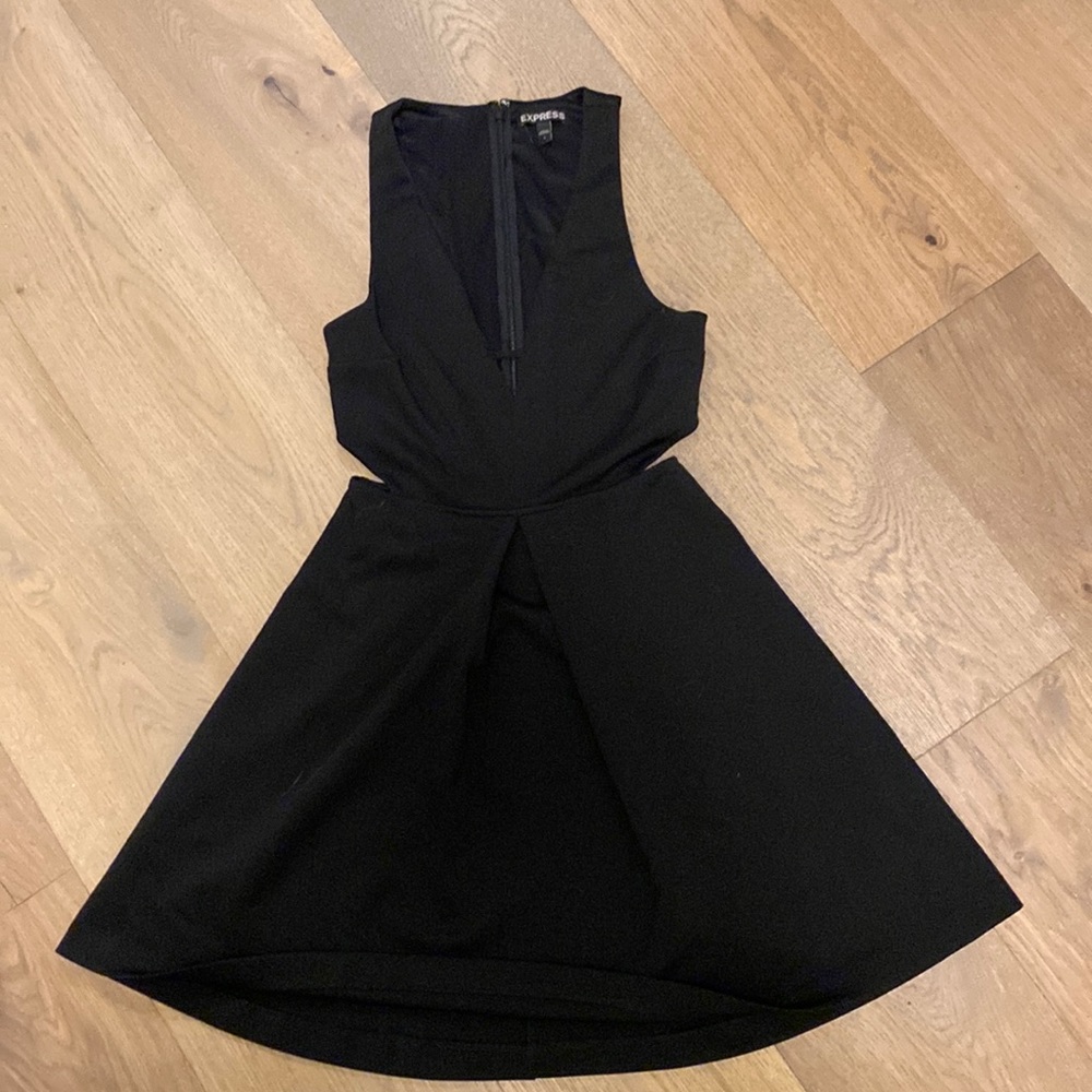 Express cutout a-line mini dress